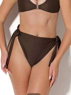 Swim Serene Brown Tie-Side Bikini Bottom